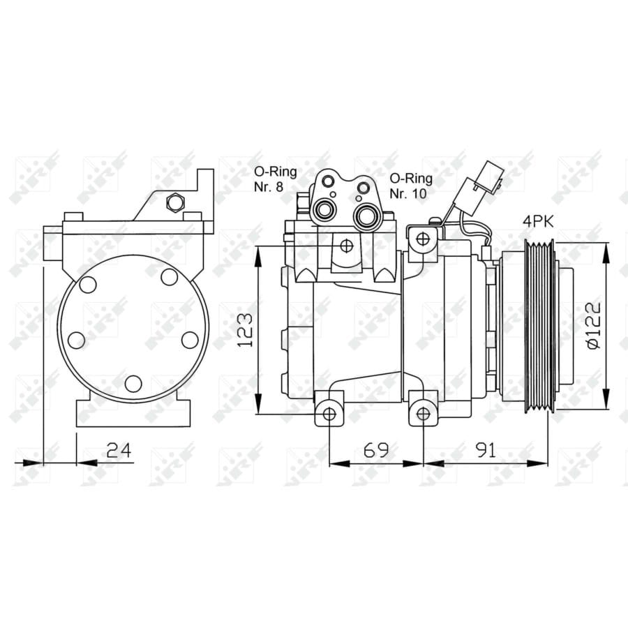 Airconditioningcompressor NRF 32205 EASY FIT