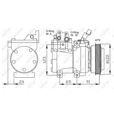 Airconditioningcompressor NRF 32205 EASY FIT